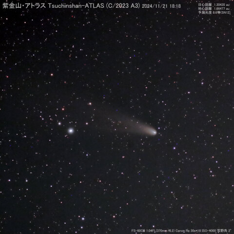 11/21 紫金山・アトラス Tsuchinshan-ATLAS (C/2023 A3)