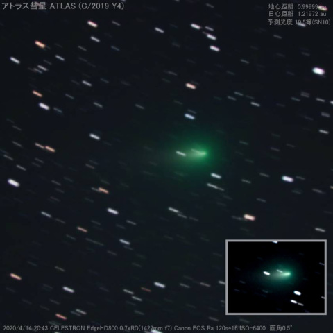 4/14のアトラス彗星