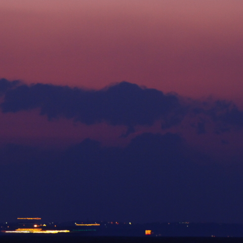 月齢0.7と周囲の情景