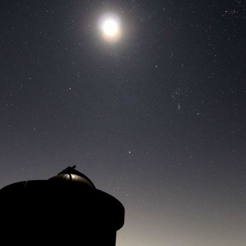 月明かりの冬の大三角