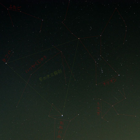 星座とふたご座流星群