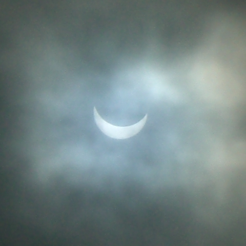 名古屋からの部分日食、ほぼ最大食