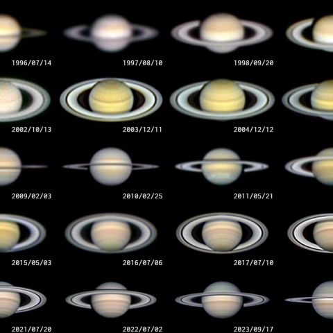 土星の経年変化 1995-2025