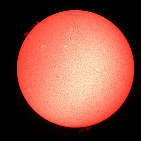 太陽望遠鏡による太陽面