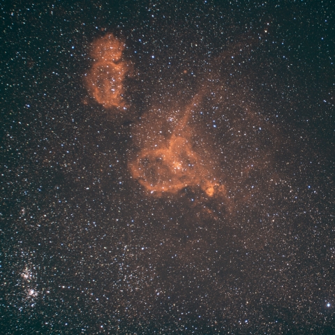 IC1805と二重星団