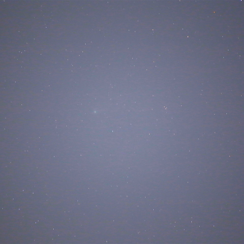 月光下のカタリナ彗星