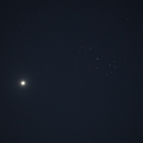 金星とプレアデス星団の接近2023.4.11