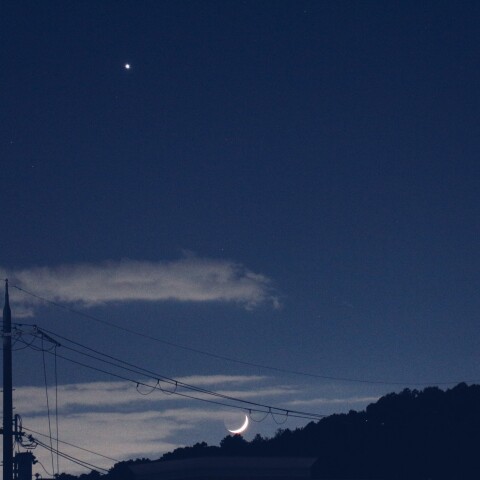 金星と月の入り