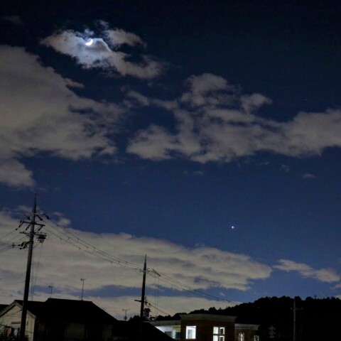 月と金星