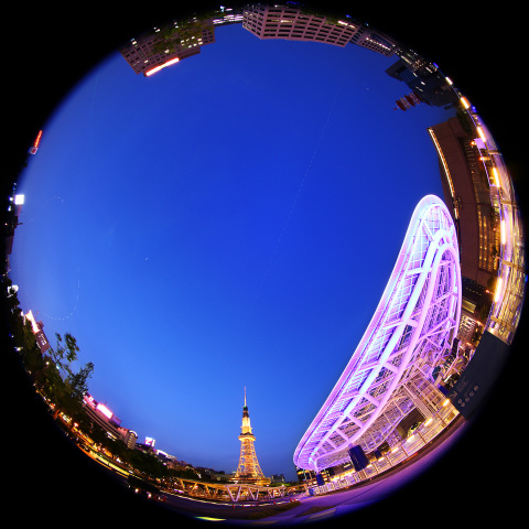 オアシス21とテレビ塔とISS