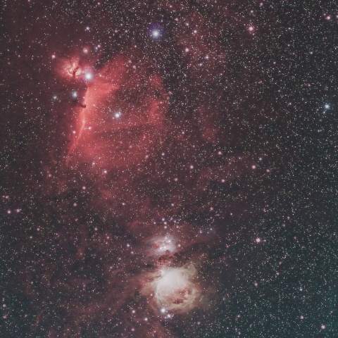 オリオン座三つ星付近