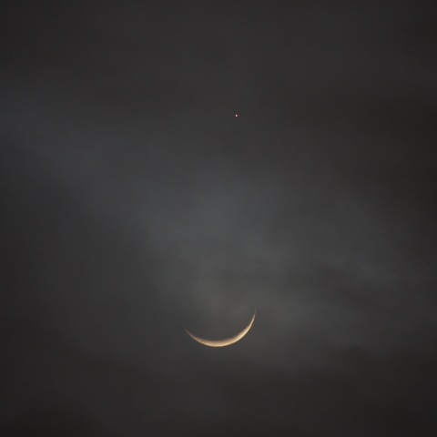 月と金星の接近