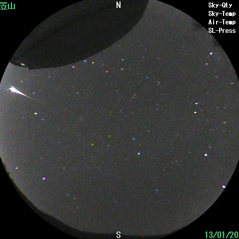 SkyPotが捉えた1月20日未明の大火球