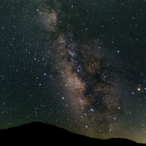 入笠山と天の川