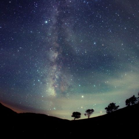 貴婦人の丘に昇る天の川