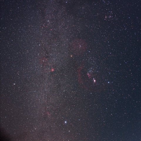昇る冬の天の川