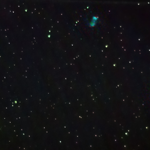 満月下でのM76小亜鈴状星雲