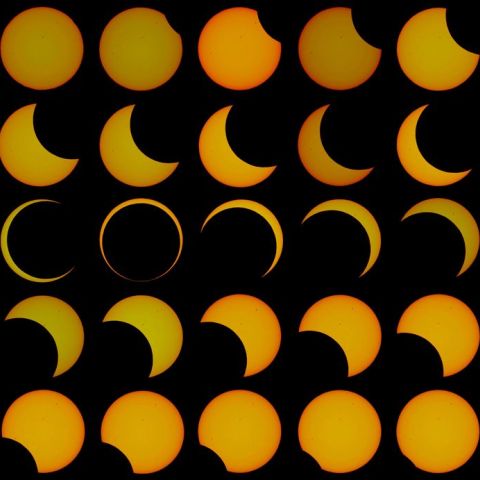 駒ヶ根の金環日食