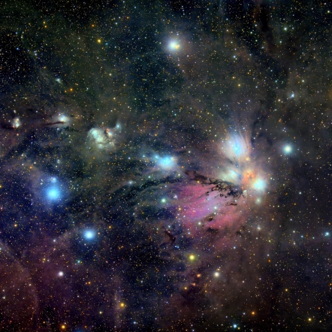 NGC2170 エンジェル星雲付近
