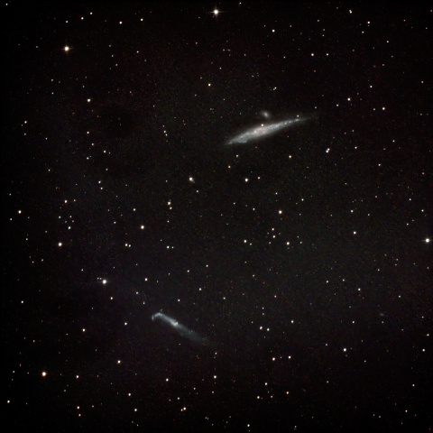 クジラ銀河とホッケースティック銀河