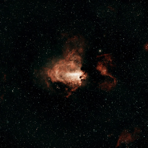 M17：白鳥星雲（オメガ星雲）