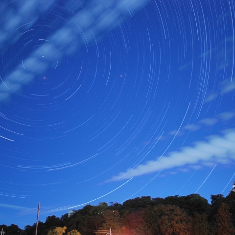 彦根城と北極星