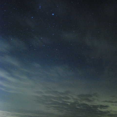 ふたご座流星群と奥琵琶湖