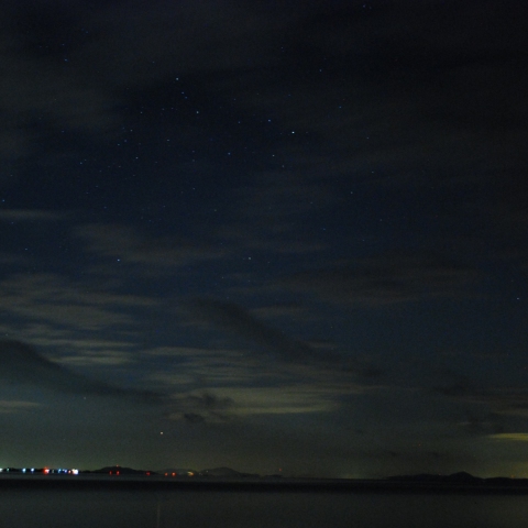 奥琵琶湖より望む南中カノープス