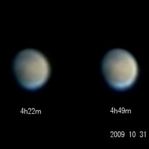 10月31日早朝の火星