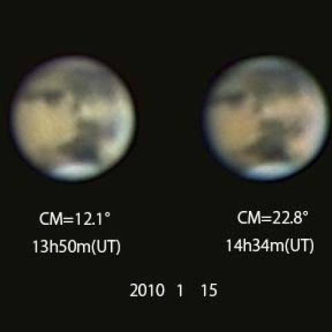 １月１５日の火星