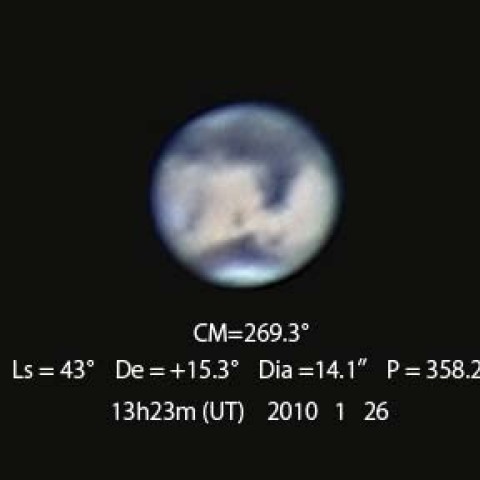 １月２６日の火星