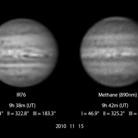 11月15日の木星(IR,Methane画像)