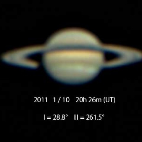1月11日早朝の土星