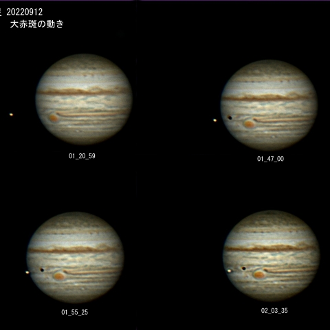 イオ　大赤斑の動き