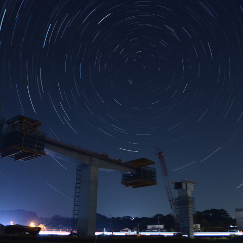 初めて日周運動を撮ってみました