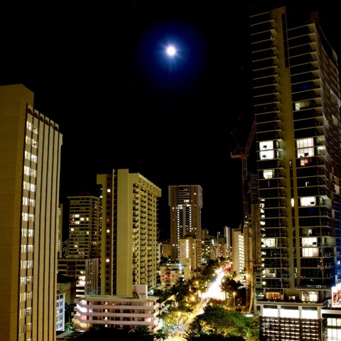 ワイキキの月・土星・アンタレス