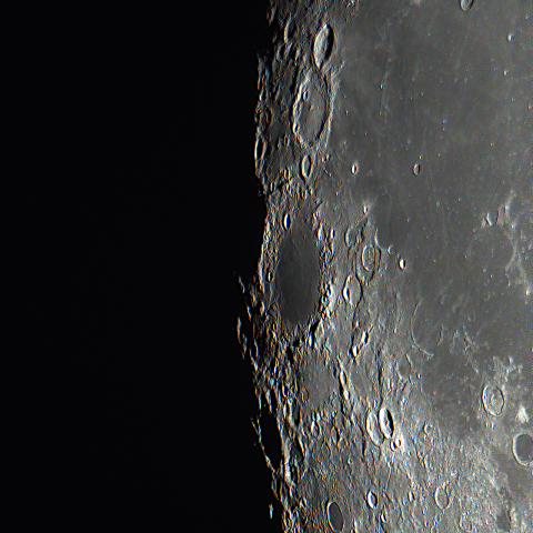 2023年4月4日 月齢13.7/ グリマルディ〜ヘベリウス付近