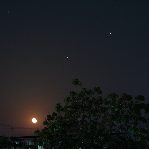 月と土星と木星