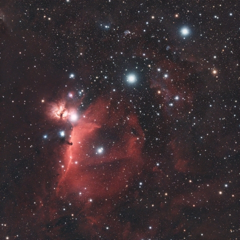 103817: 馬頭星雲（IC434）と燃える木星雲（NGC2024