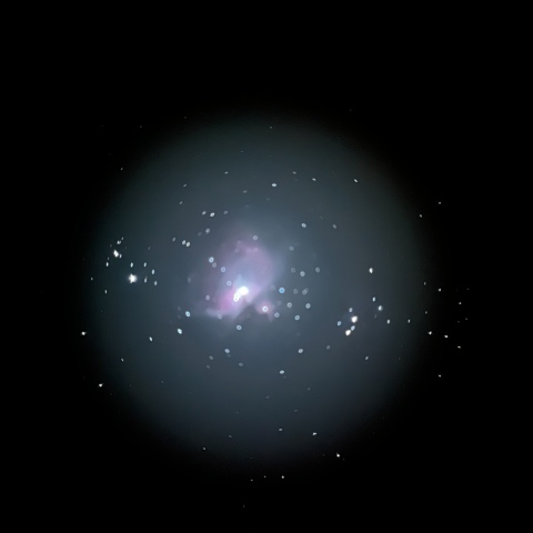 眼視のオリオン大星雲をスマホ３０秒露出