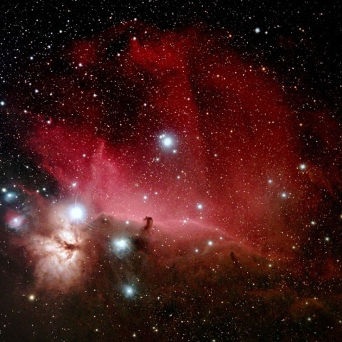 FSQ85EDP 馬頭星雲と燃える木星雲