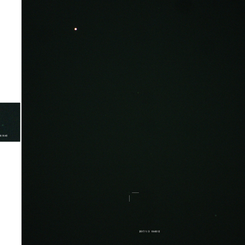 火星と海王星の接近（元日と1月3日）