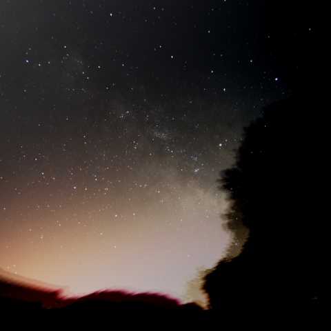 土星といて座方向の天の川