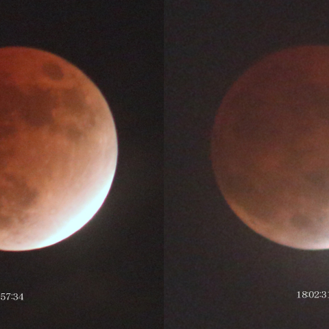 部分月食　食の最大の頃