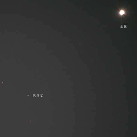 金星と天王星