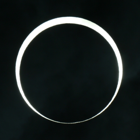 金環食　第3接触直前