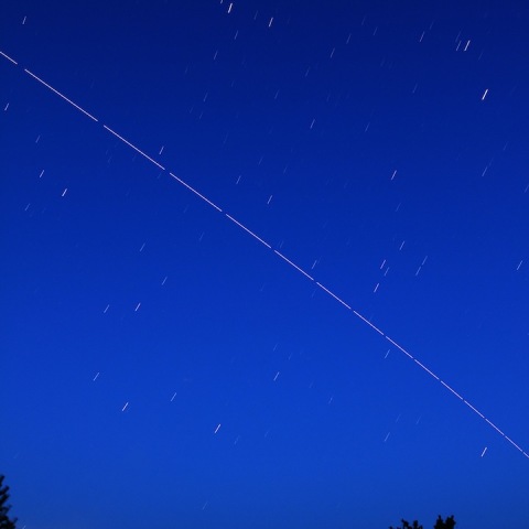 安乗埼灯台より国際宇宙ステーション(ISS)