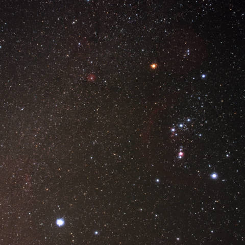 オリオン座と冬の大三角