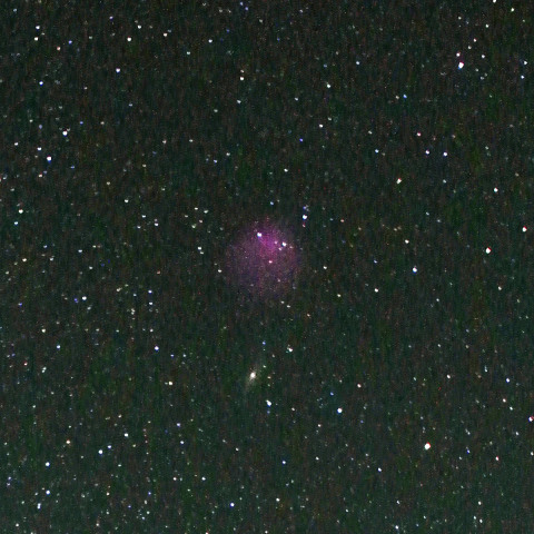 静止流星痕とアンドロメダ