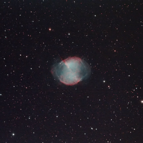 満月下のM27 亜鈴状星雲